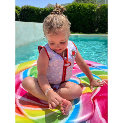 Overige Merken Swim Essentials Zwemvest Luipaard 3-6 Jaar Lila/Rood
