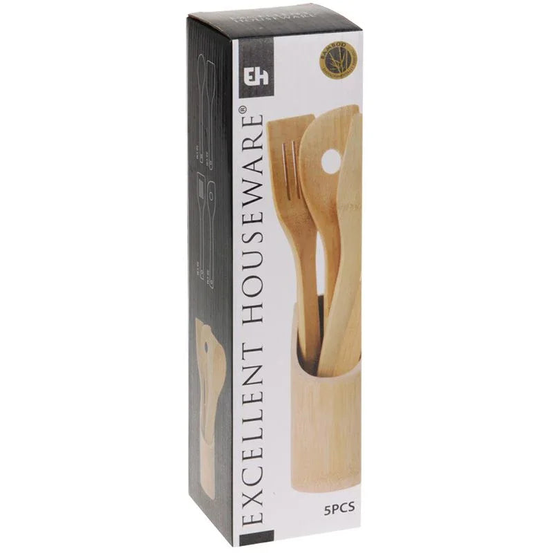 Excellent Houseware Bamboe Keukengerei - Houten Spatels