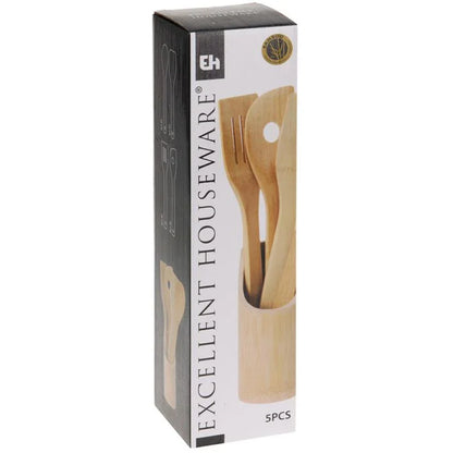 Excellent Houseware Bamboe Keukengerei - Houten Spatels