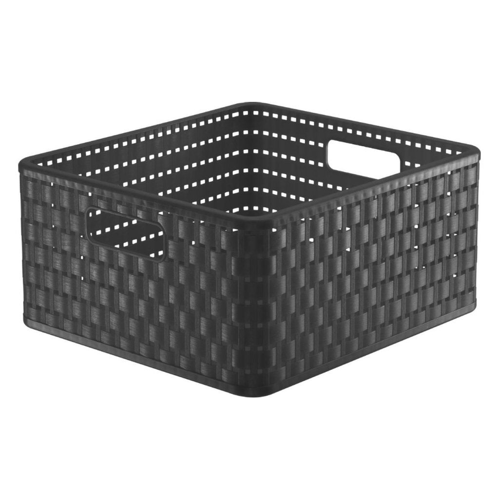 Rotho Country Design Mand Vierkant 14L Antraciet