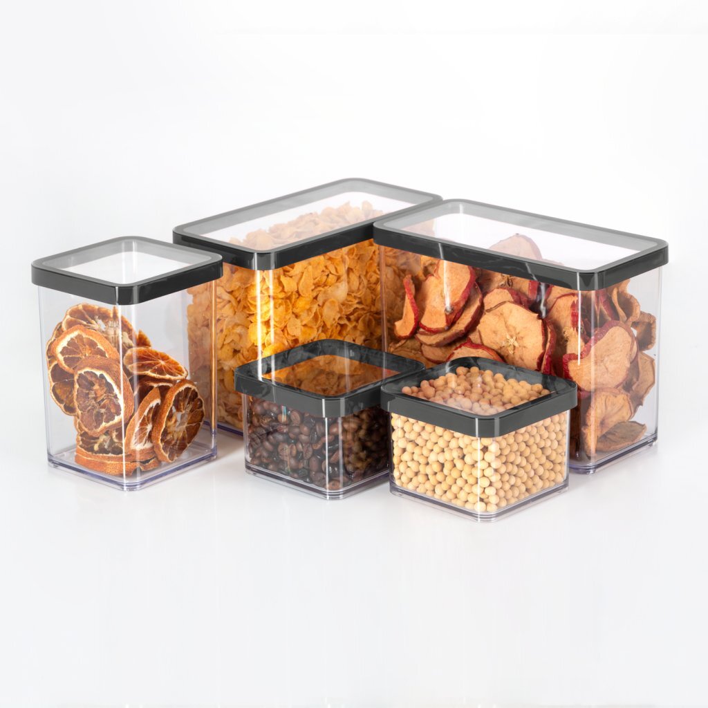 Rotho Loft Opbergbakje 20X15X10 Cm 2.25L Zwart/Transparant