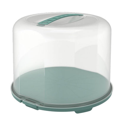 Rotho Fresh Taartdoos Xl 35.5X34.5X26 Cm Mistletoe Groen/Transparant