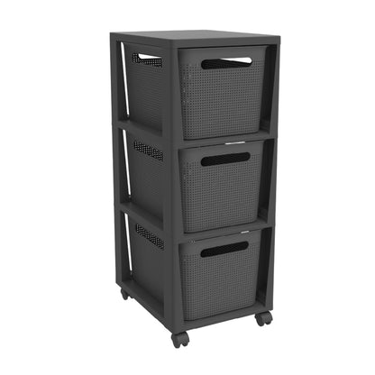 Rotho Tower Brisen Design Ladekast 3X16L Met Wielen Antraciet