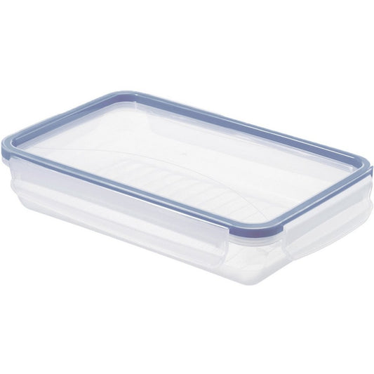 Rotho Clic &Amp; Lock Koelkast Bewaardoos 1L Vlak Horizon Blauw/Transparant