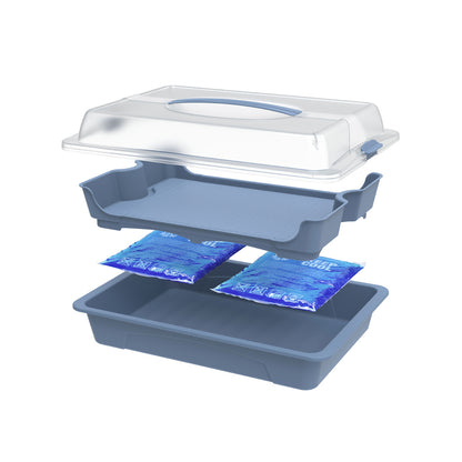 Rotho Fresh Partybutler Serveertray Cool &Amp; Horizon Blauw