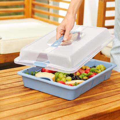 Rotho Fresh Partybutler Serveertray Cool &Amp; Horizon Blauw