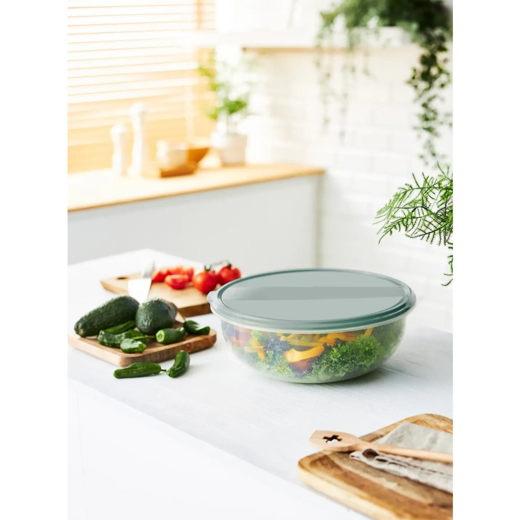 Rotho Elements Koelkast Bewaardoos Rond 6L Mistletoe Groen/Transparant