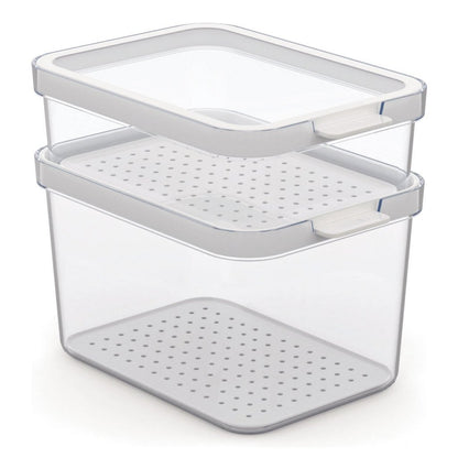 Rotho Cauma Set Koelkastorganizer 1.2L + 2.15L Transparant