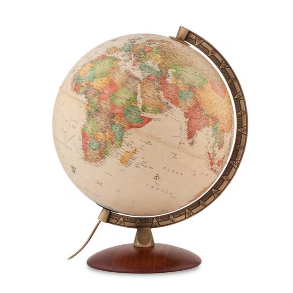 Kangaro Antiquus Nr-0330Anan-Nr Wereldbol 30 Cm + Led-Verlichting