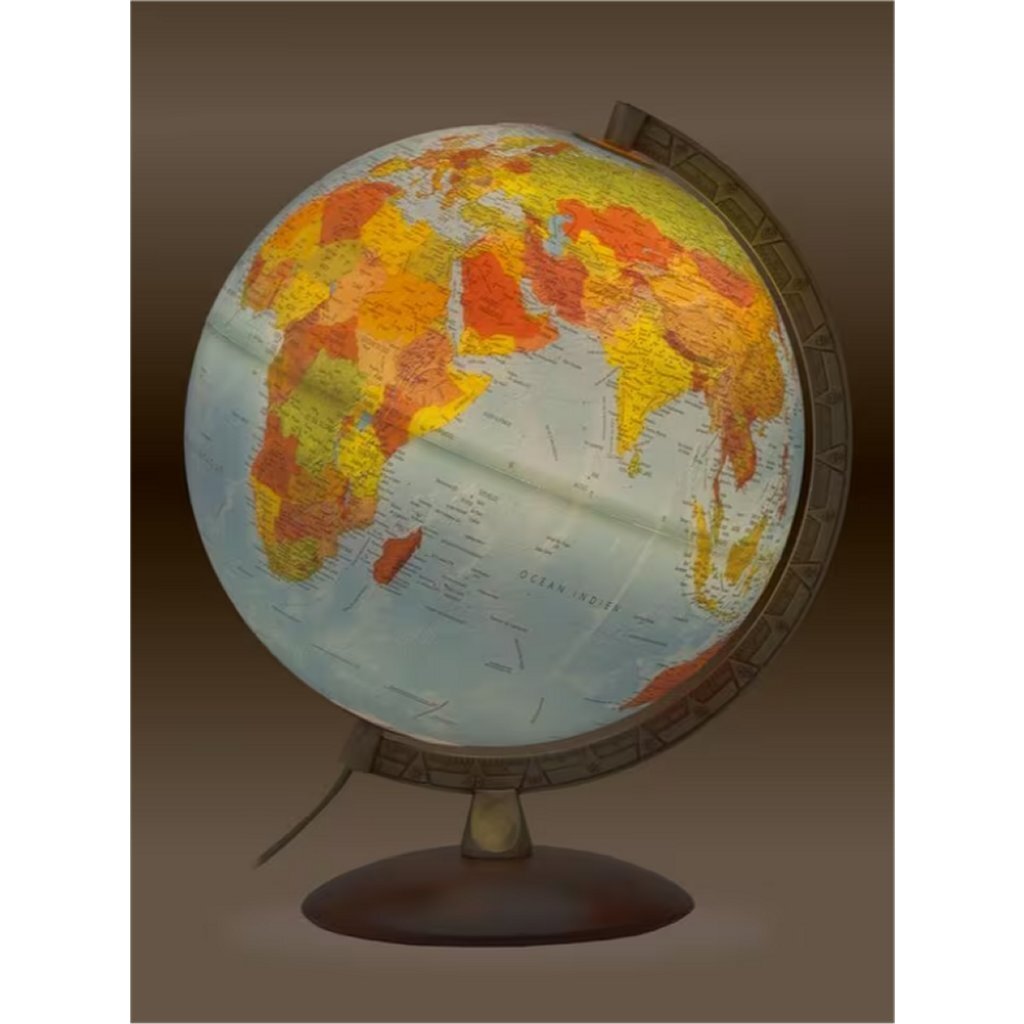 Kangaro Nova Rico Nr-0333Prfg-Fr Primus Wereldbol Franstalig 30 Cm + Verlichting