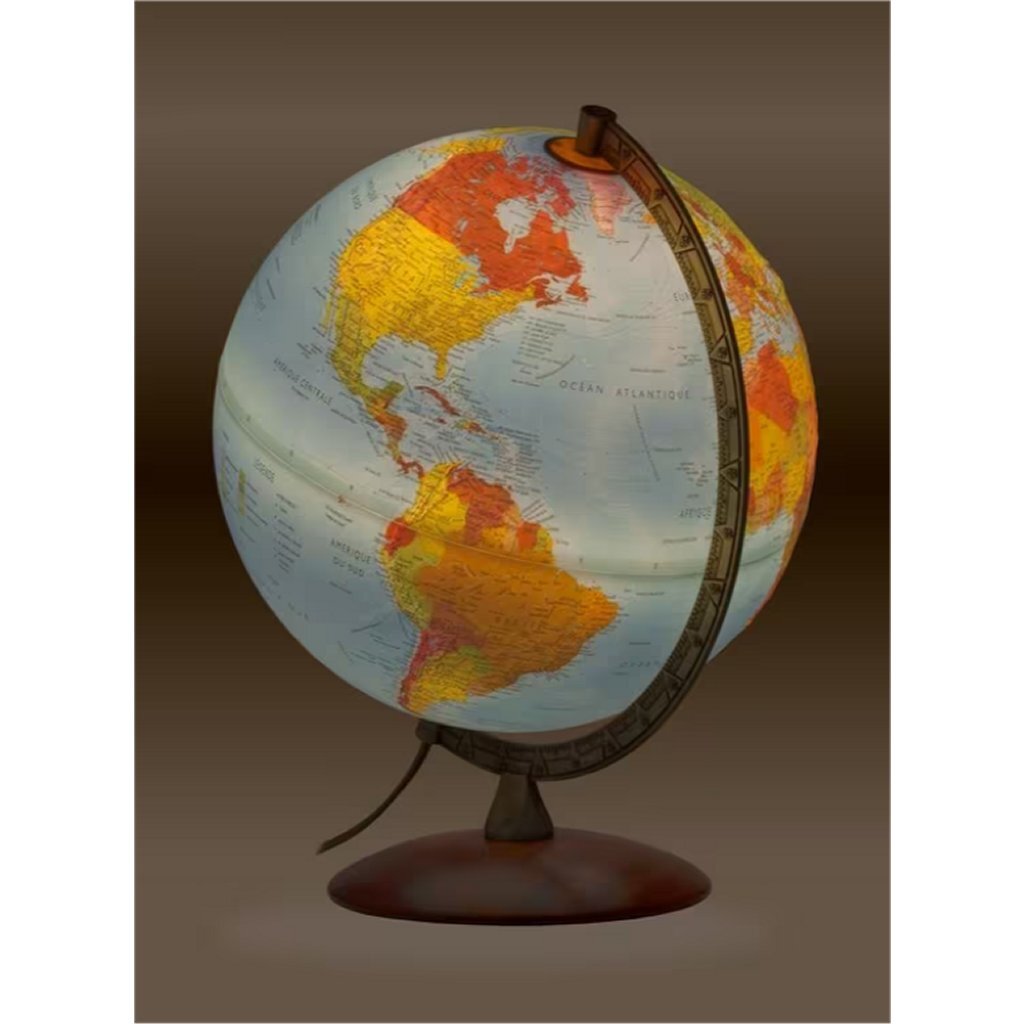 Kangaro Nova Rico Nr-0333Prfg-Fr Primus Wereldbol Franstalig 30 Cm + Verlichting