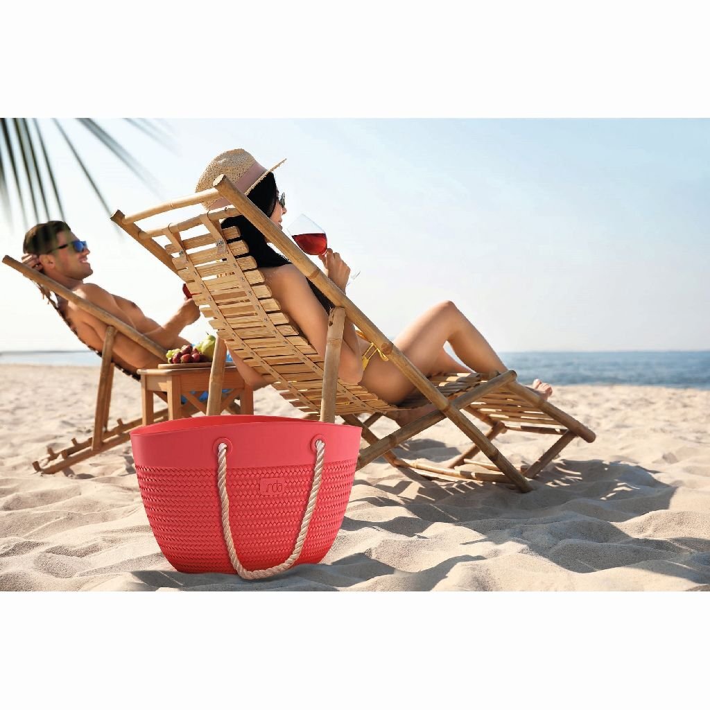 Linda Bag Sea Met Touw Handvatten 50X41 Cm Rood