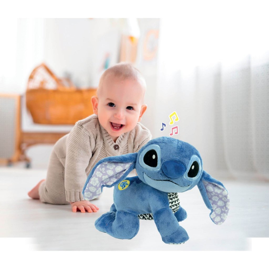 Clementoni Disney Kruipende Stitch Knuffel + Geluid
