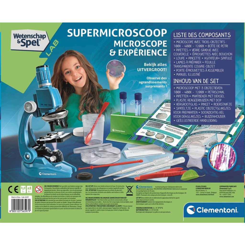 Clementoni Wetenschap En Spel Supermicroscoop