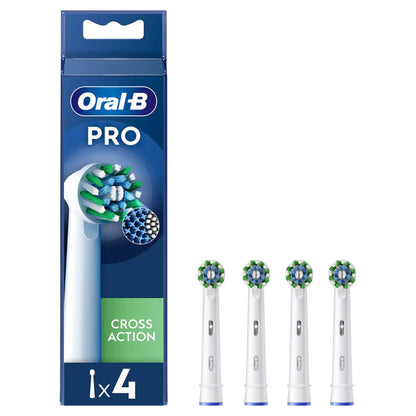 Oral-B Cross Action Pro Opzetborstels 4 Stuks Wit