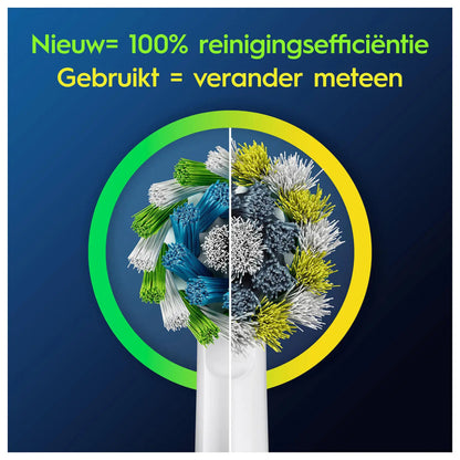 Oral-B Cross Action Pro Opzetborstels 4 Stuks Wit