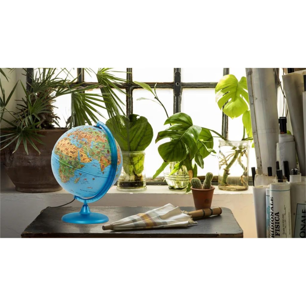 Kangaro Nova Rico Nr-0325Sasa-Nr Safari Kinderwereldbol 25 Cm + Led-Verlichting