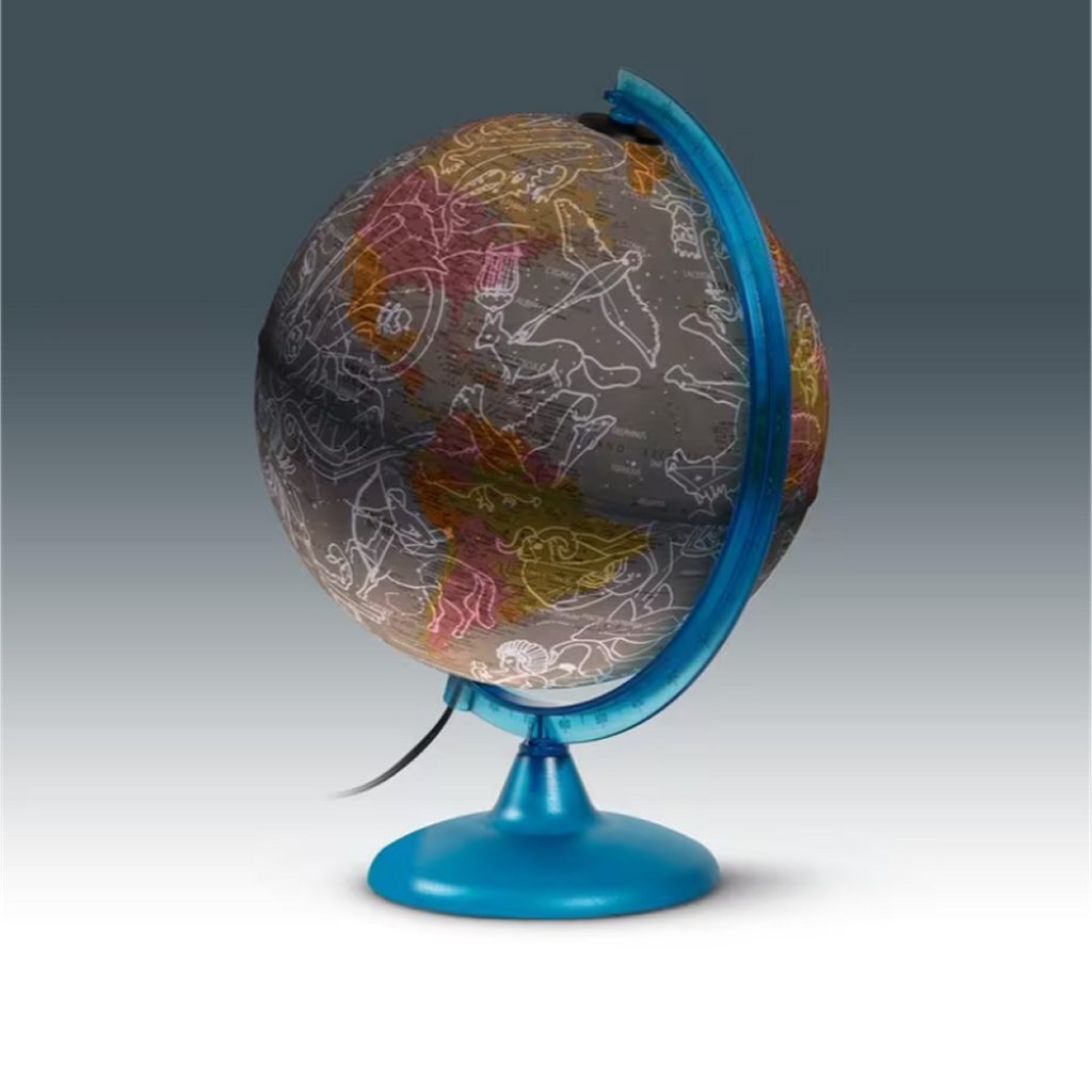 Kangaro Nova Rico Nr-0325Gnnd-Fr Kinderwereldbol Dag &Amp; Nacht Franstalig 25 Cm + Led-Verlichting