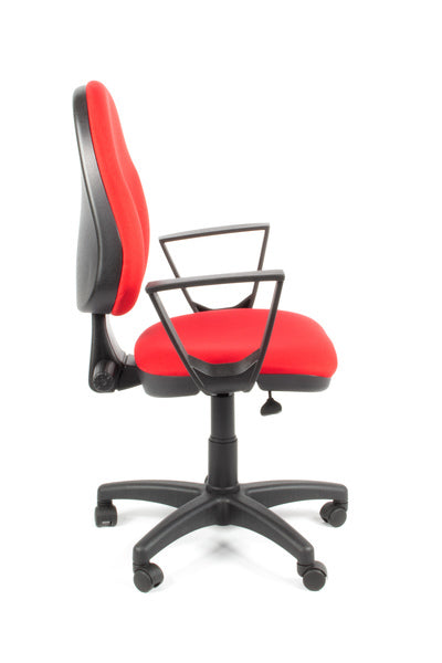 Linea Fabbrica Tiger 01 Rood/Rood Bureaustoel Met Armleuning