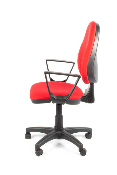Linea Fabbrica Tiger 01 Rood/Rood Bureaustoel Met Armleuning