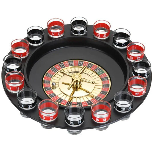Roulette Drankspel - 16 Shotglaajes