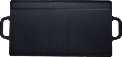 Grillplaat Voor De Bbq - Gietijzer - Dubbelzijdig - Geribbeld En Gladde Kant