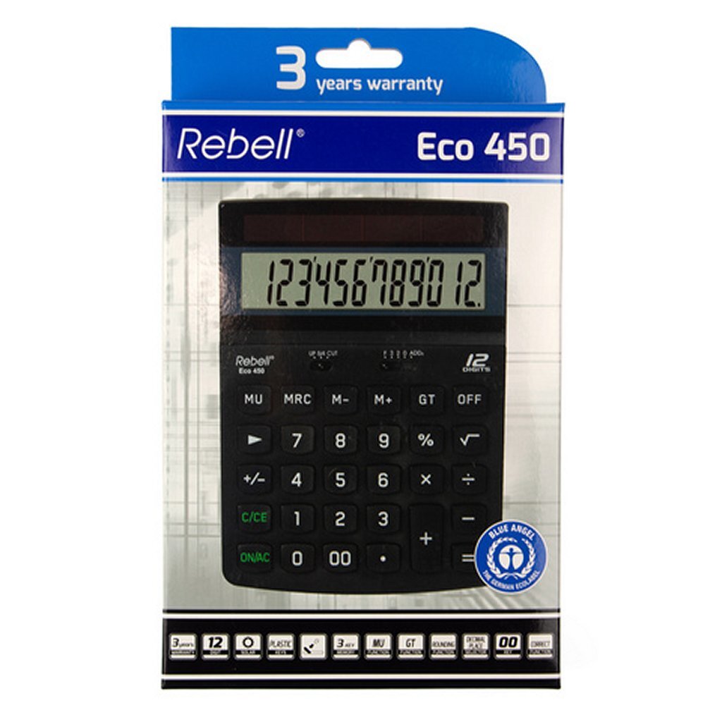 Rebell Re-Eco450-Bx Calculator Eco 450 Zwart