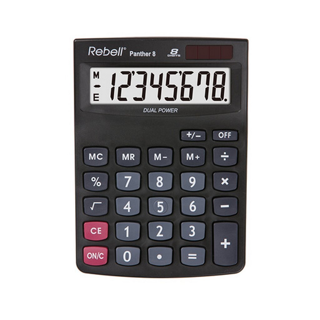 Rebell Re-Panther8Bx Calculator Panther 8 Zwart