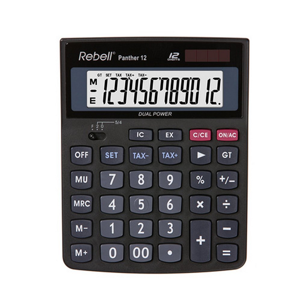 Rebell Re-Panther12Bx Calculator Panther 12 Zwart