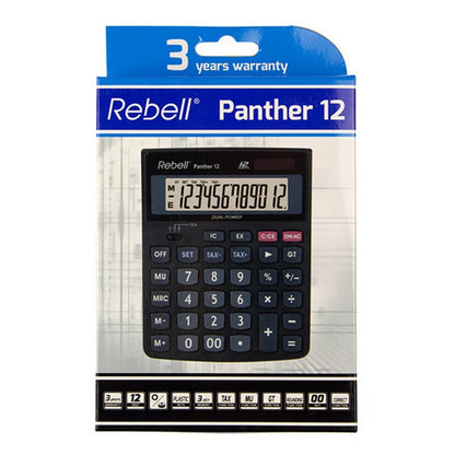Rebell Re-Panther12Bx Calculator Panther 12 Zwart