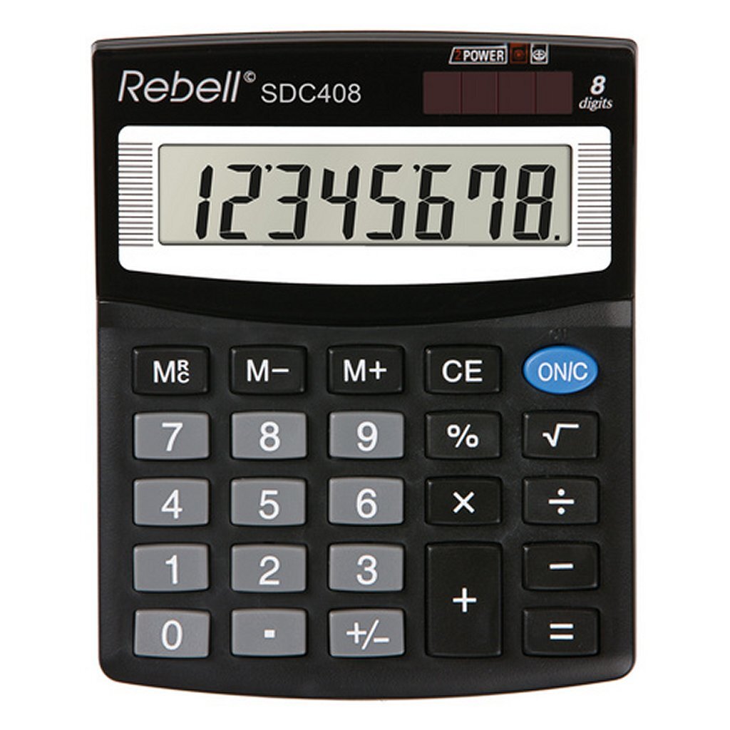Rebell Re-Sdc408-Bx Calculator Sdc408 Zwart