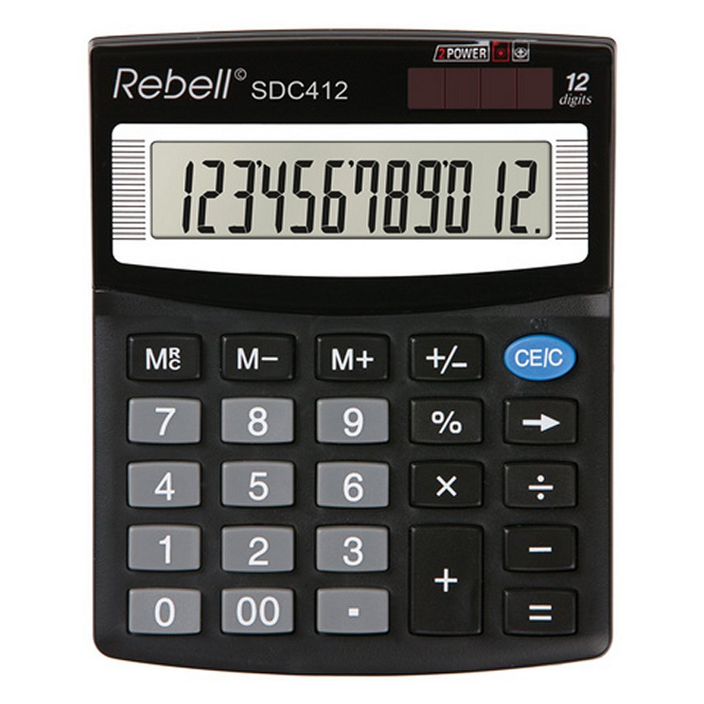Rebell Re-Sdc412-Bx Calculator Sdc412 Zwart