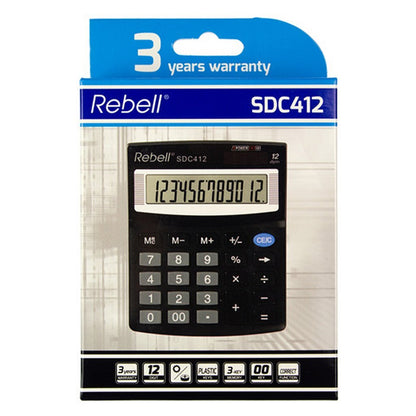 Rebell Re-Sdc412-Bx Calculator Sdc412 Zwart