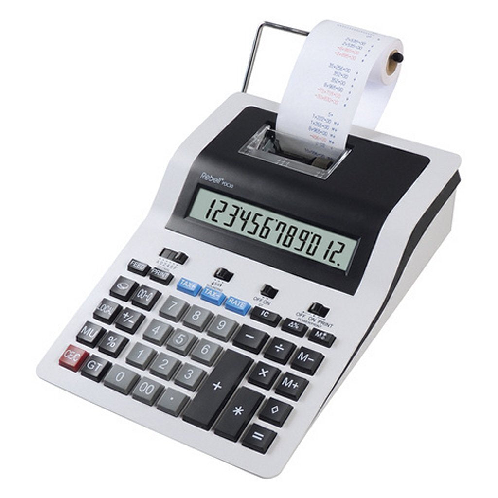 Rebell Re-Pdc30-Wb Printcalculator Pdc30 Wit/Zwart