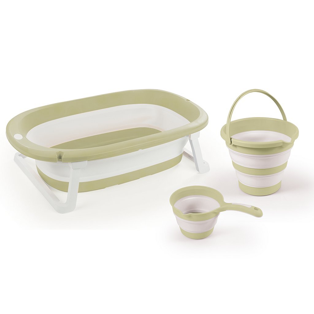 Dolu Baby Badset 3-Delig Pastelgroen/Wit