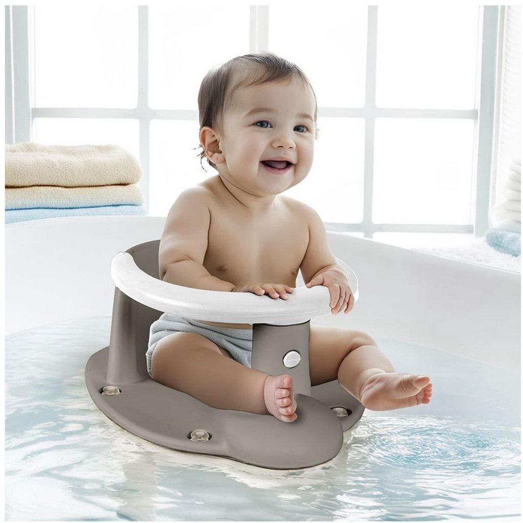 Dolu Baby Badzitje Donkergrijs/Wit