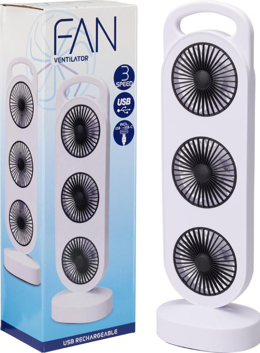 Tafelventilator - Kolom - Oplaadbaar - Usb