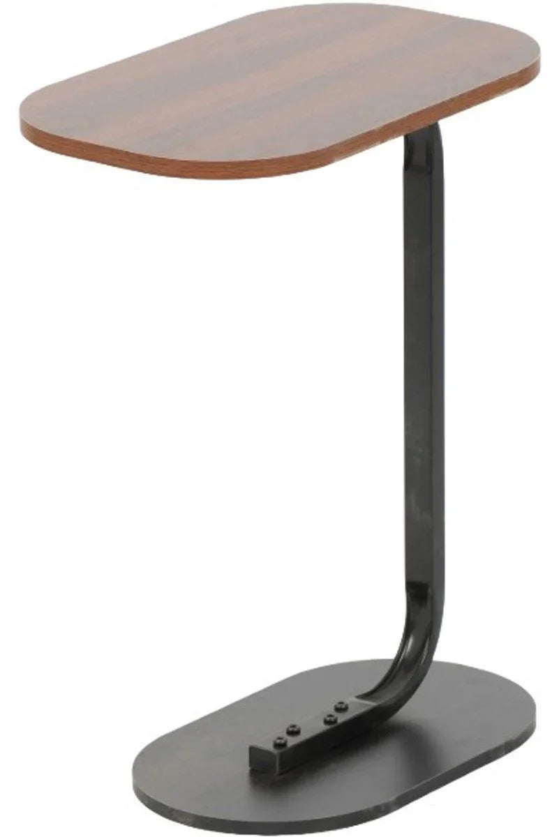 Ceruzo Bijzettafel - Bruin - Banktafel - Metaal Met Hout - 45X28X60 Cm