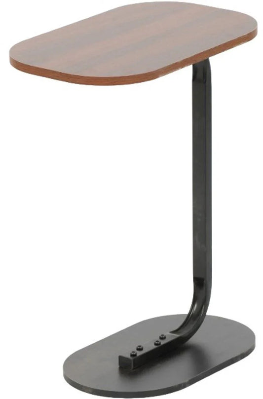 Ceruzo Bijzettafel - Bruin - Banktafel - Metaal Met Hout - 45X28X60 Cm