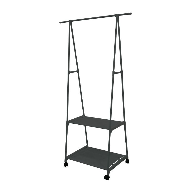 Kledingrek Met Leggers - Metaal - Verrijdbaar - Zwart - 85X42X160 Cm