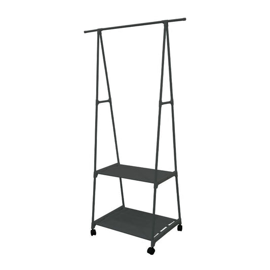 Kledingrek Met Leggers - Metaal - Verrijdbaar - Zwart - 85X42X160 Cm
