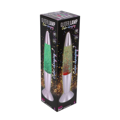 Overige Merken Party Time Led Glitterlamp 35 Cm Color Changing/Zilver