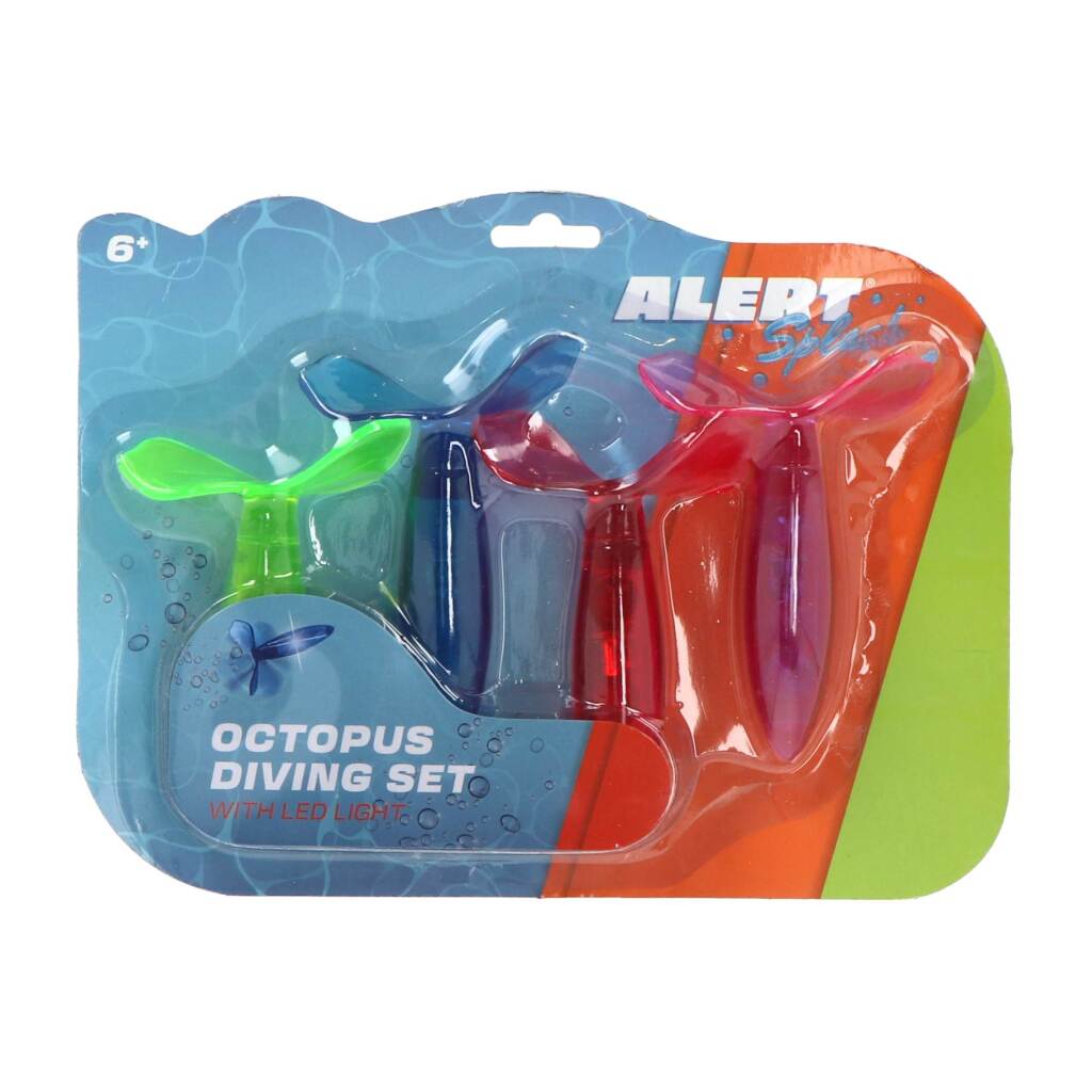 Alert Splash Duikset Octopus + Licht 4 Stuks