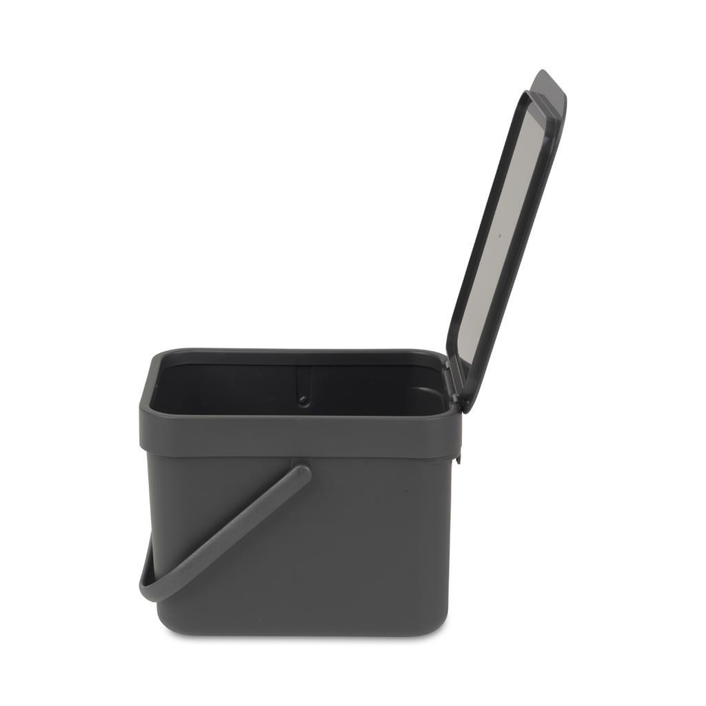 Brabantia Sort And Go Afvalemmer 6L Grijs