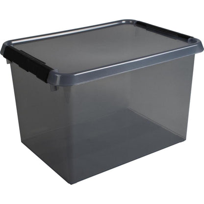 Sunware Comfort Line Opbergbox 22L 40X30X26 Cm Transparant/Antraciet