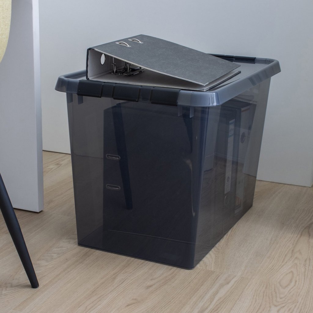 Sunware Comfort Line Opbergbox 72L 60X40X42 Cm Transparant/Antraciet