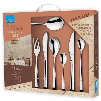Amefa Gaia All You Need Bestekset 42-Delig Zilver/Rvs