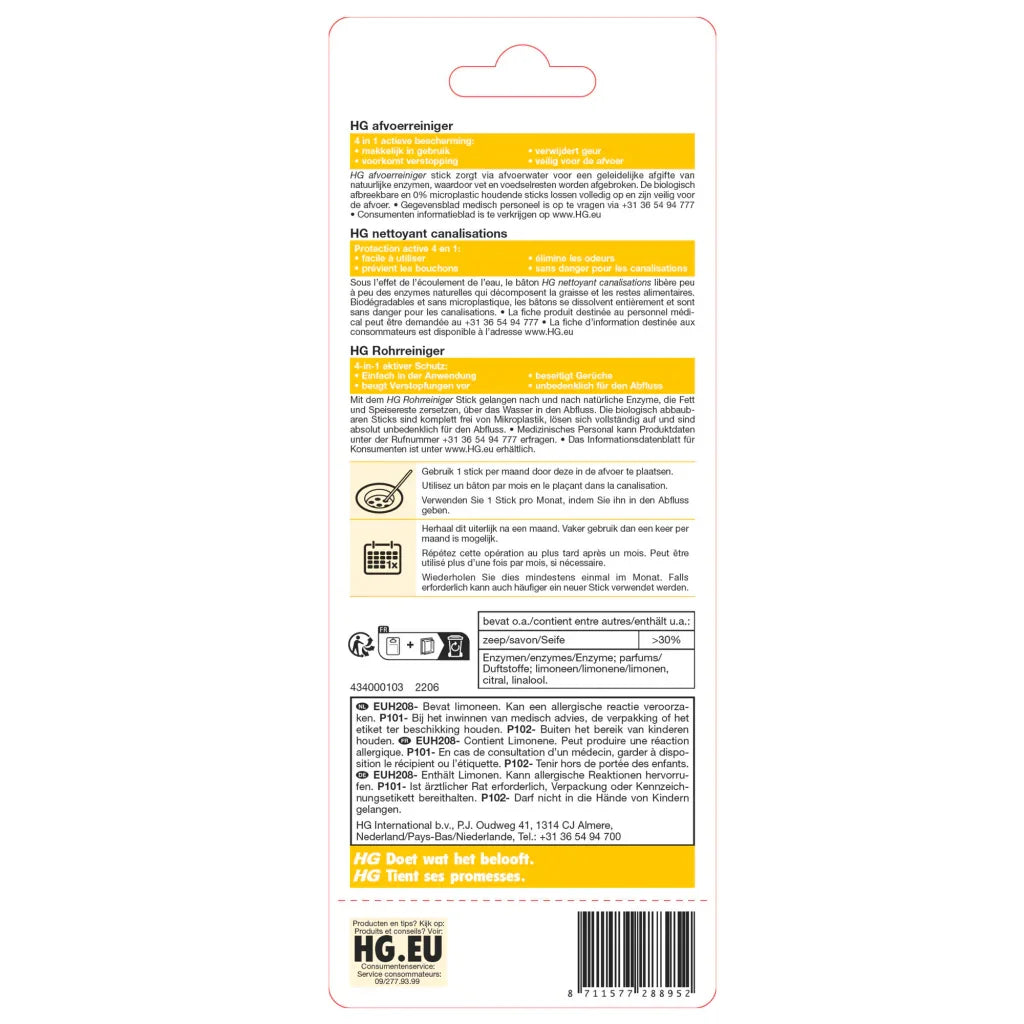 Hg Afvoer Reinigingssticks 6 Stuks