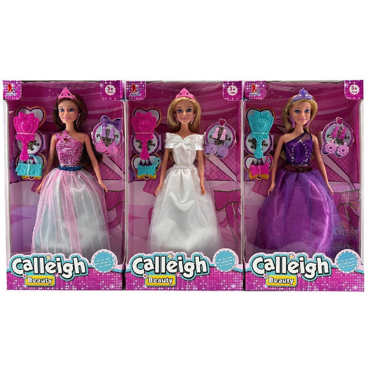 Overige Merken Calleigh Prinses Pop Assorti