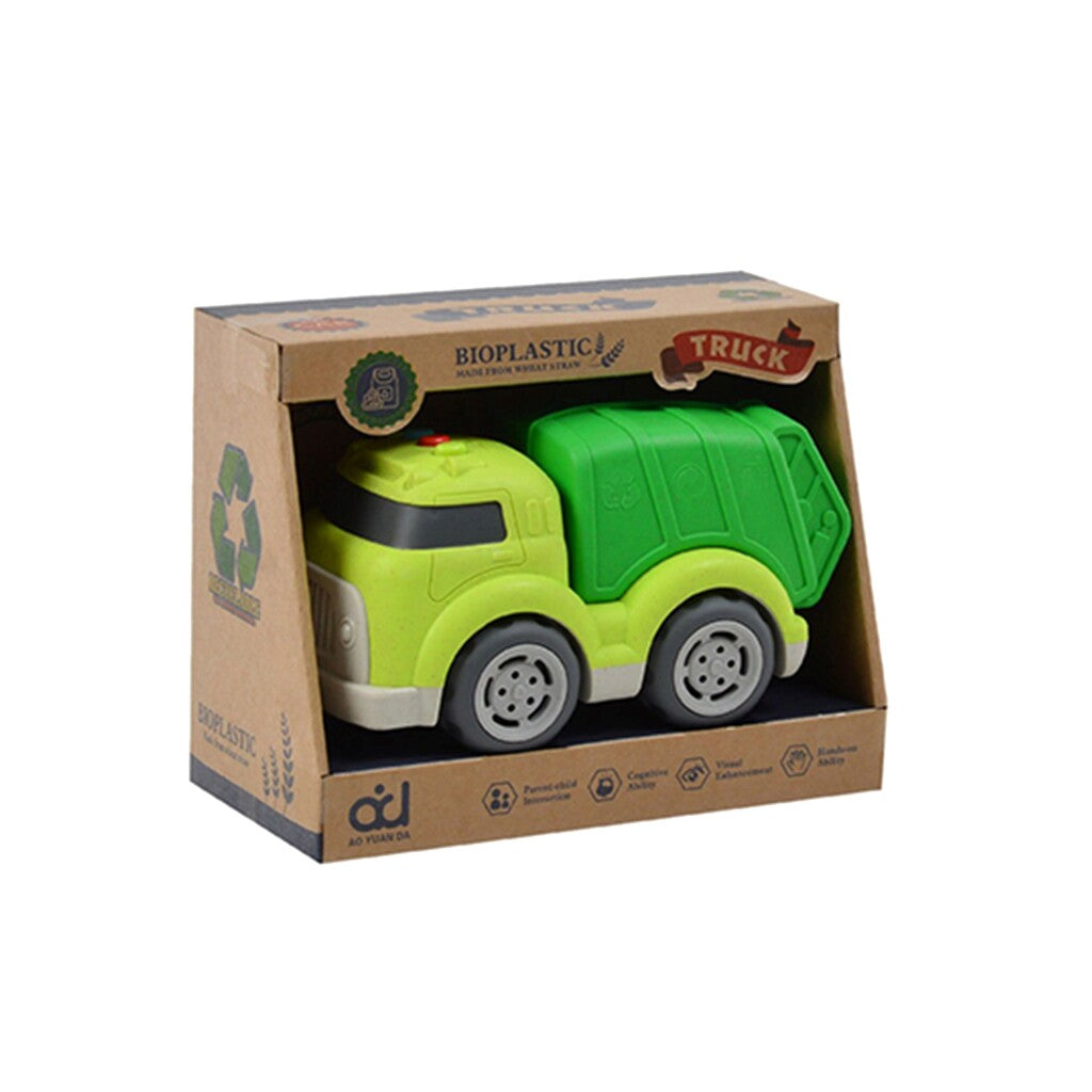 Overige Merken Bioplastic Vuilniswagen 18 Cm Groen